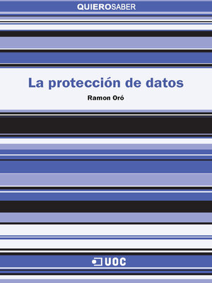 cover image of La protección de datos